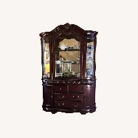 Dark Brown Wood Armoire