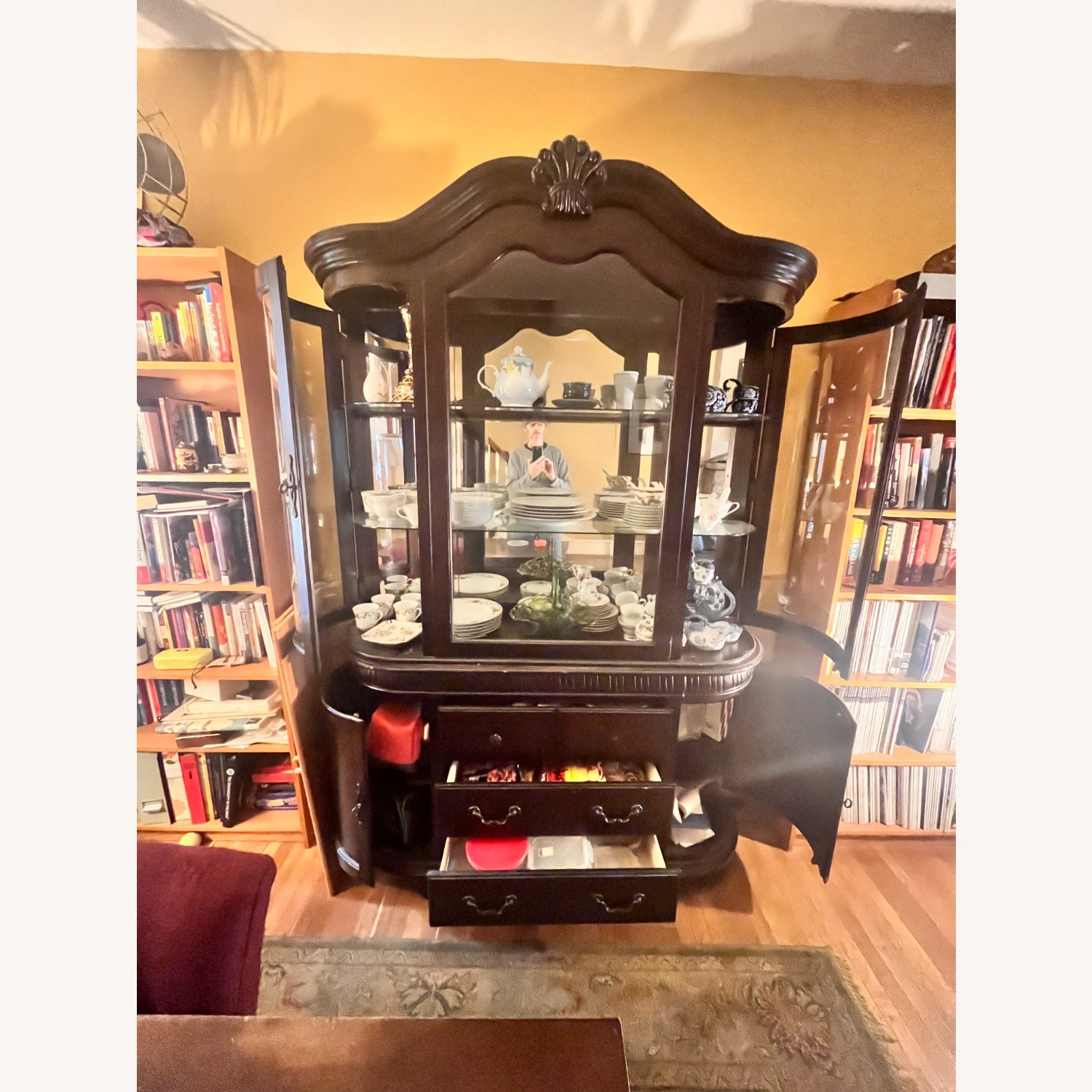 Dark Brown Wood Armoire - image-2