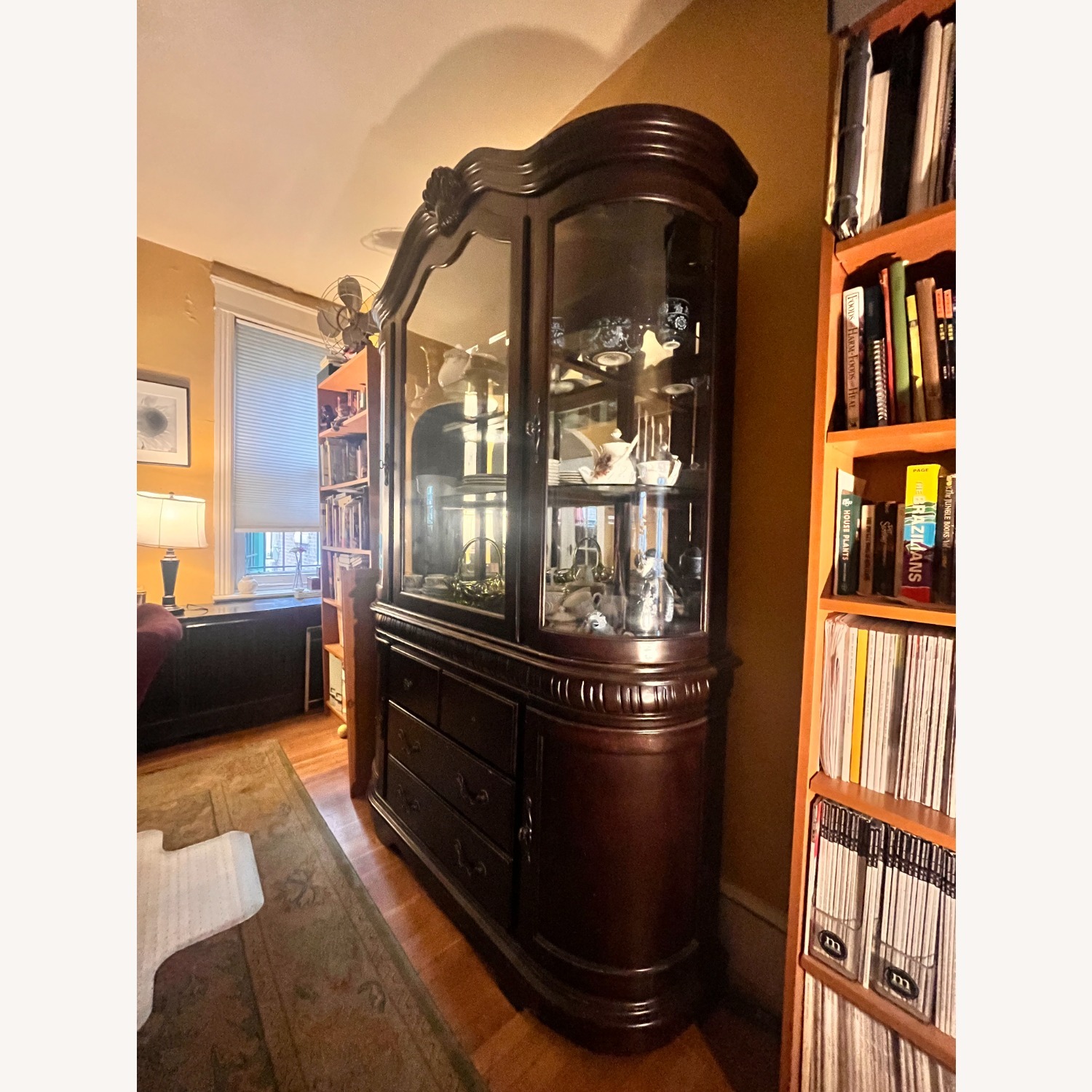 Dark Brown Wood Armoire - image-3