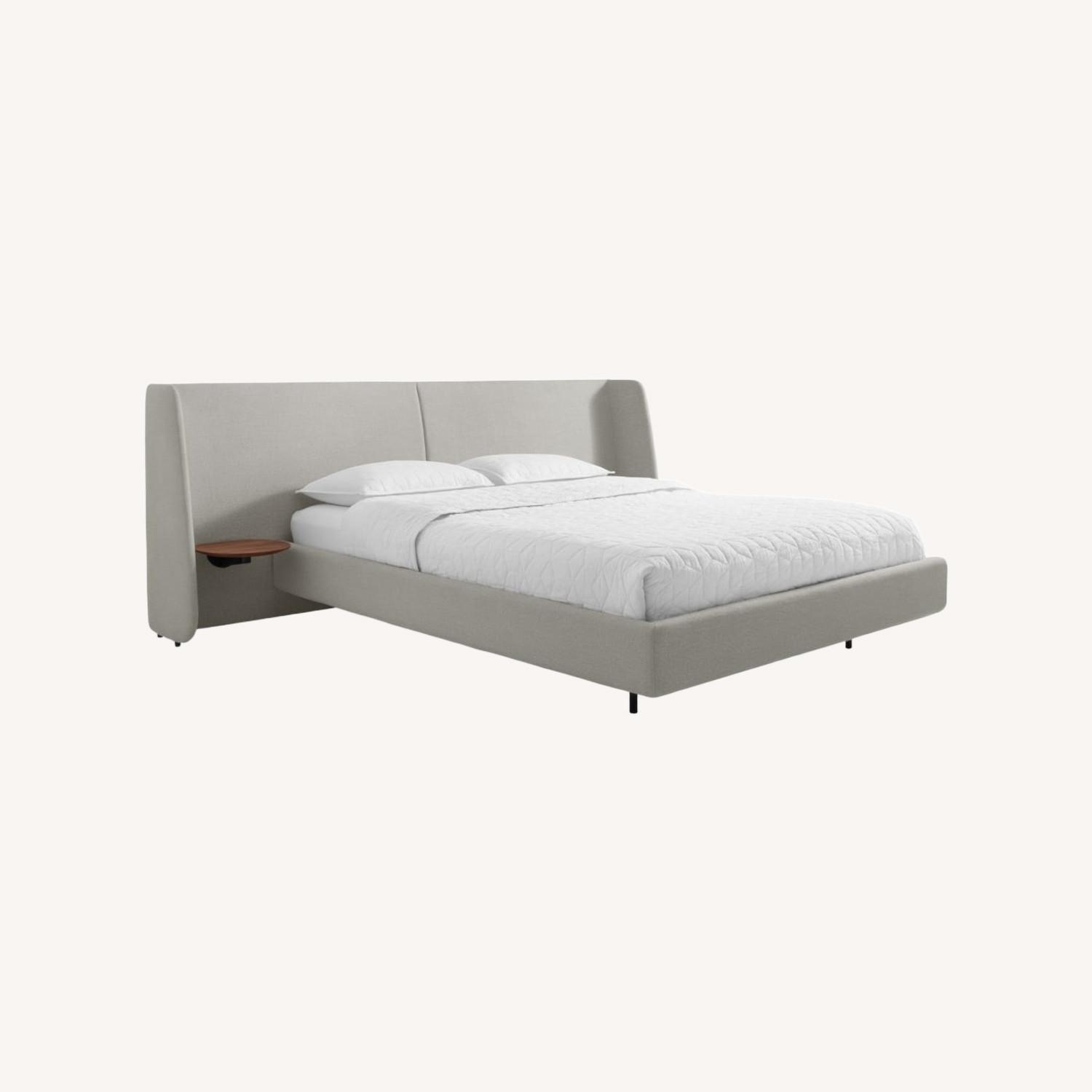 Blu Dot Hunker Light Gray Fabric Queen Bed - image-0