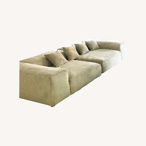 Used Velvet 2 Piece Sectional for sale on AptDeco