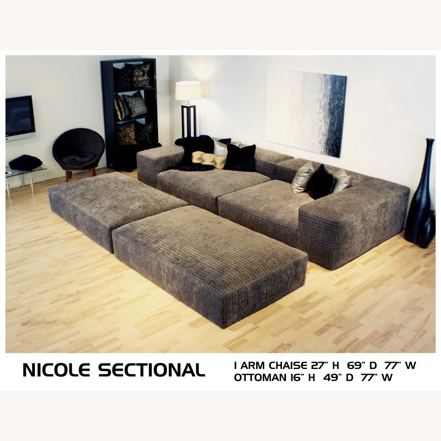 Velvet 2 Piece Sectional - image-6