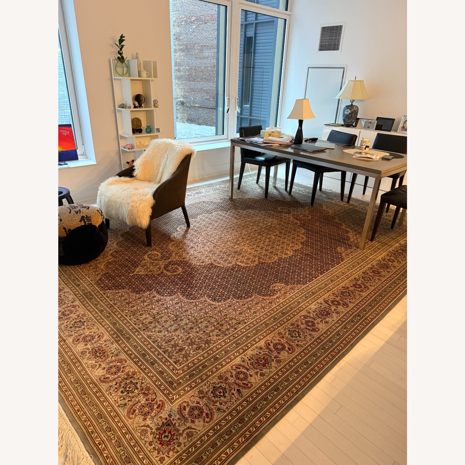 Persian Tabriz Wool & Silk Area Rug 10' x 13.6' - image-1