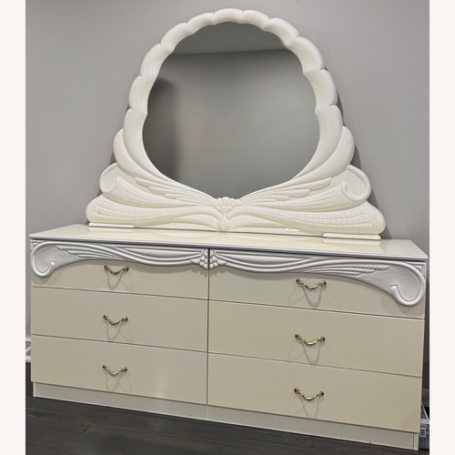 Used Coaster Fine Furniture White Dresser + Mirror  for sale on AptDeco