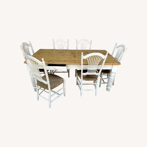 Used Theodores Natural Wood Dining Set for sale on AptDeco