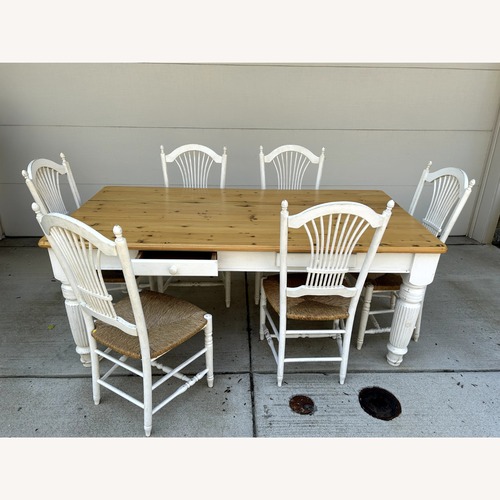 Used Theodores Natural Wood Dining Set for sale on AptDeco