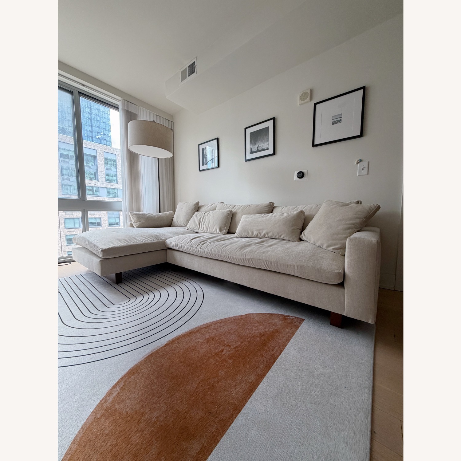 West Elm Harmony Velvet 2 Piece Sectional - image-4