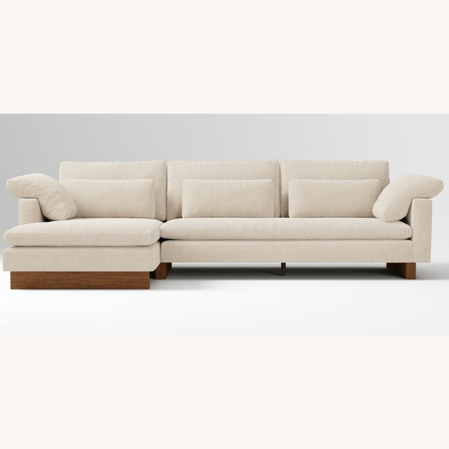 West Elm Harmony Velvet 2 Piece Sectional - image-1