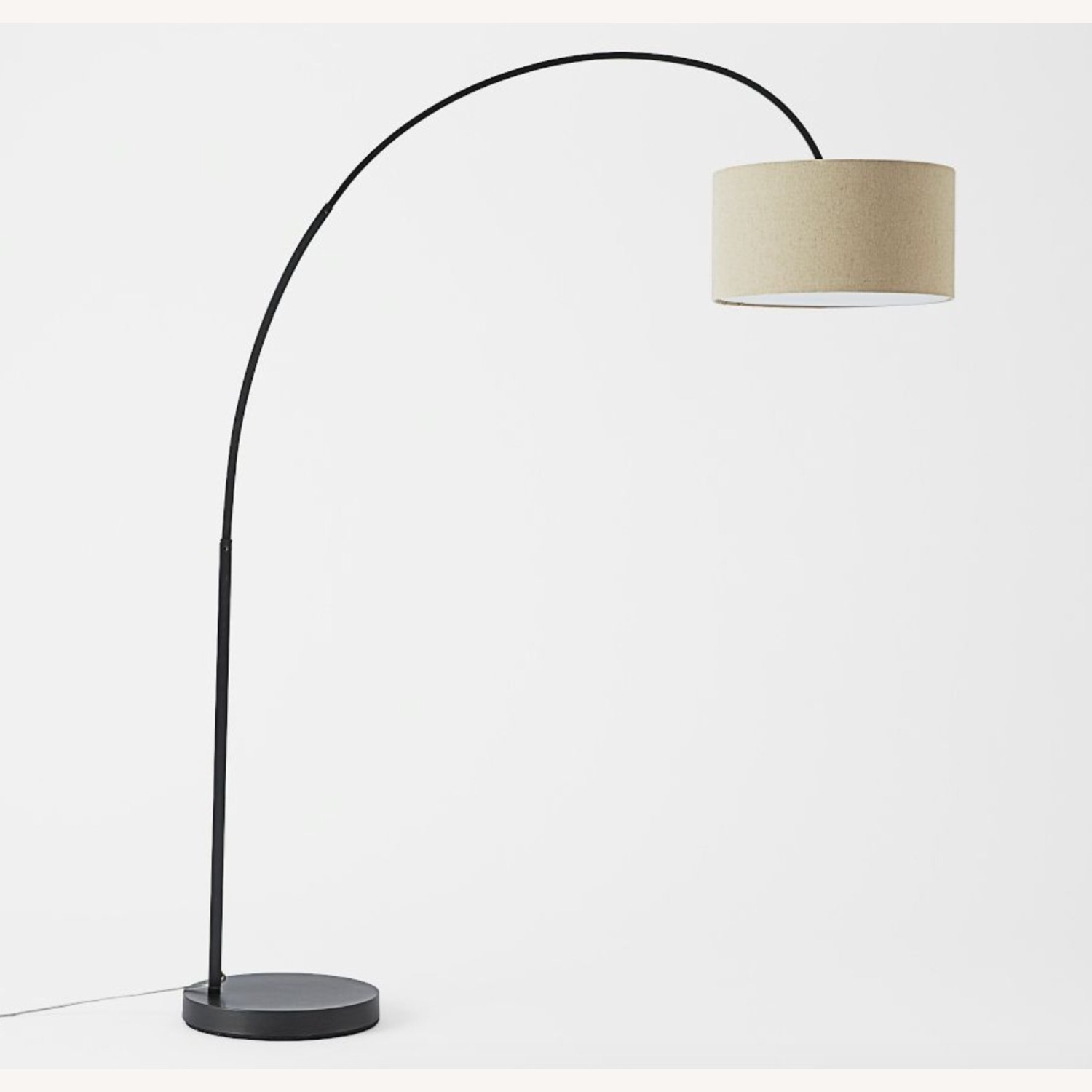 West Elm Overarching Linen Shade Floor Lamp - image-3