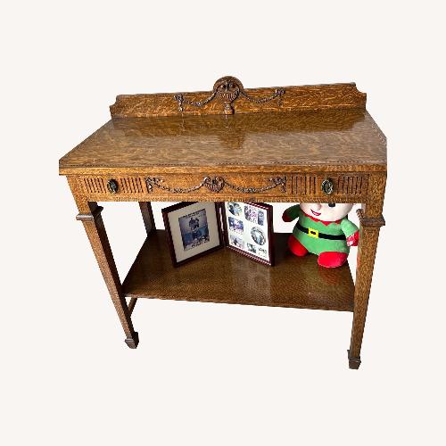 Used Oak Hand Carved Inlaid Wood for sale on AptDeco