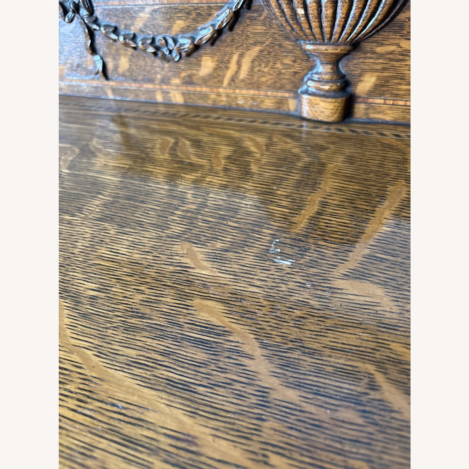 Oak Hand Carved Inlaid Wood - image-5