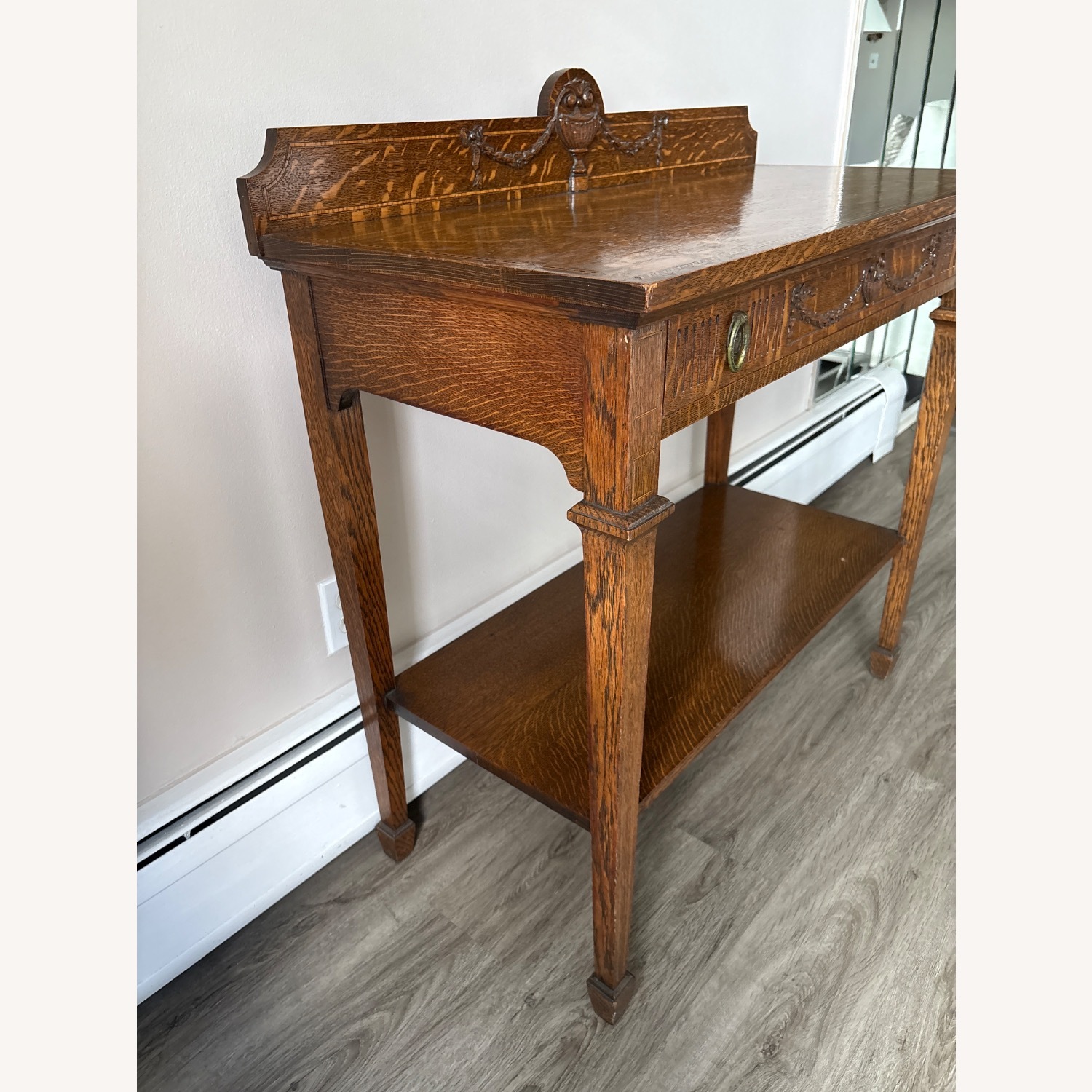 Oak Hand Carved Inlaid Wood - image-3