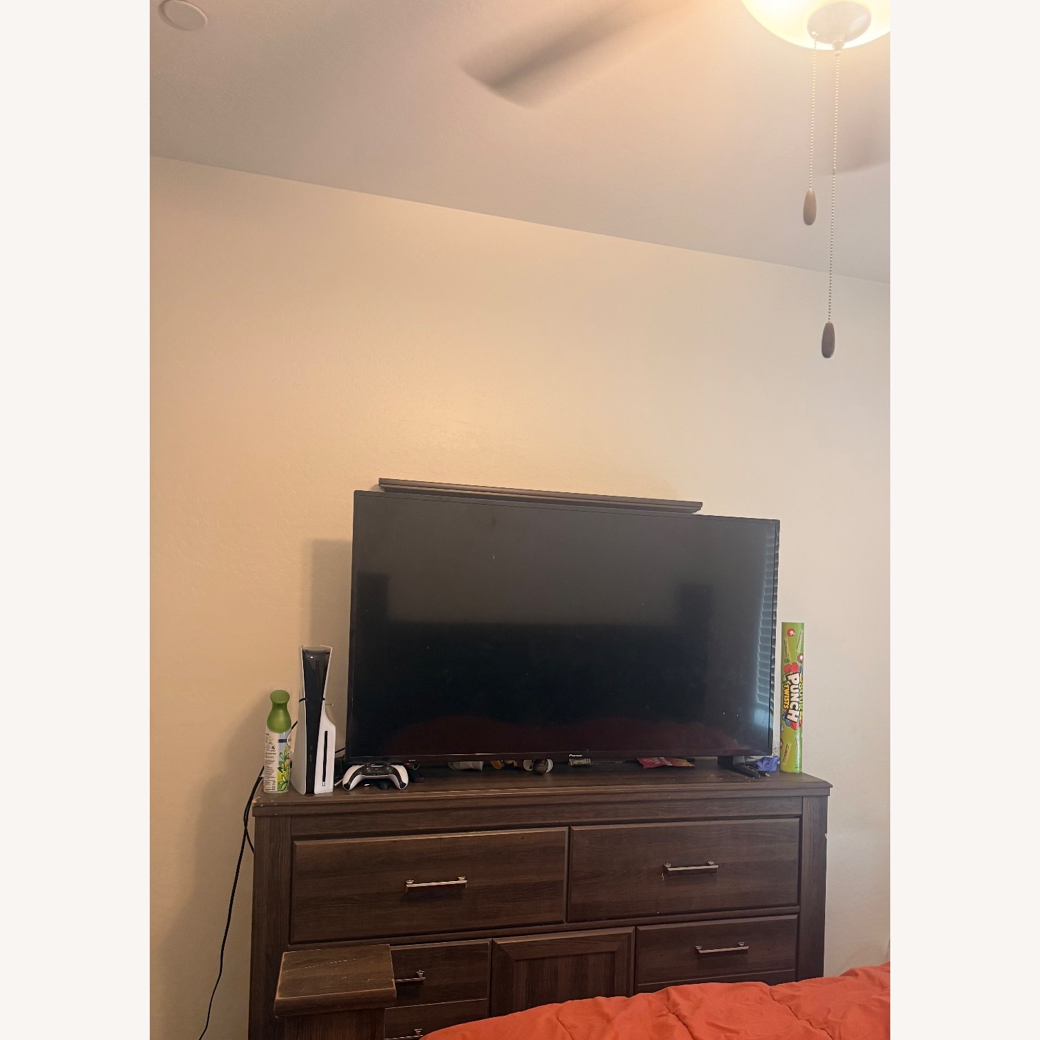 Ashley Furniture Dark Brown Wood King Bed - image-1