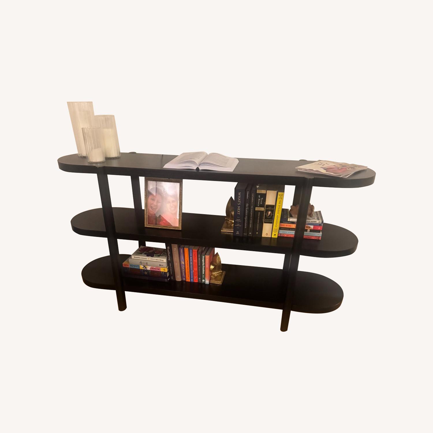 3 Shelf Studio McGee Black Wood Bookcase - image-0