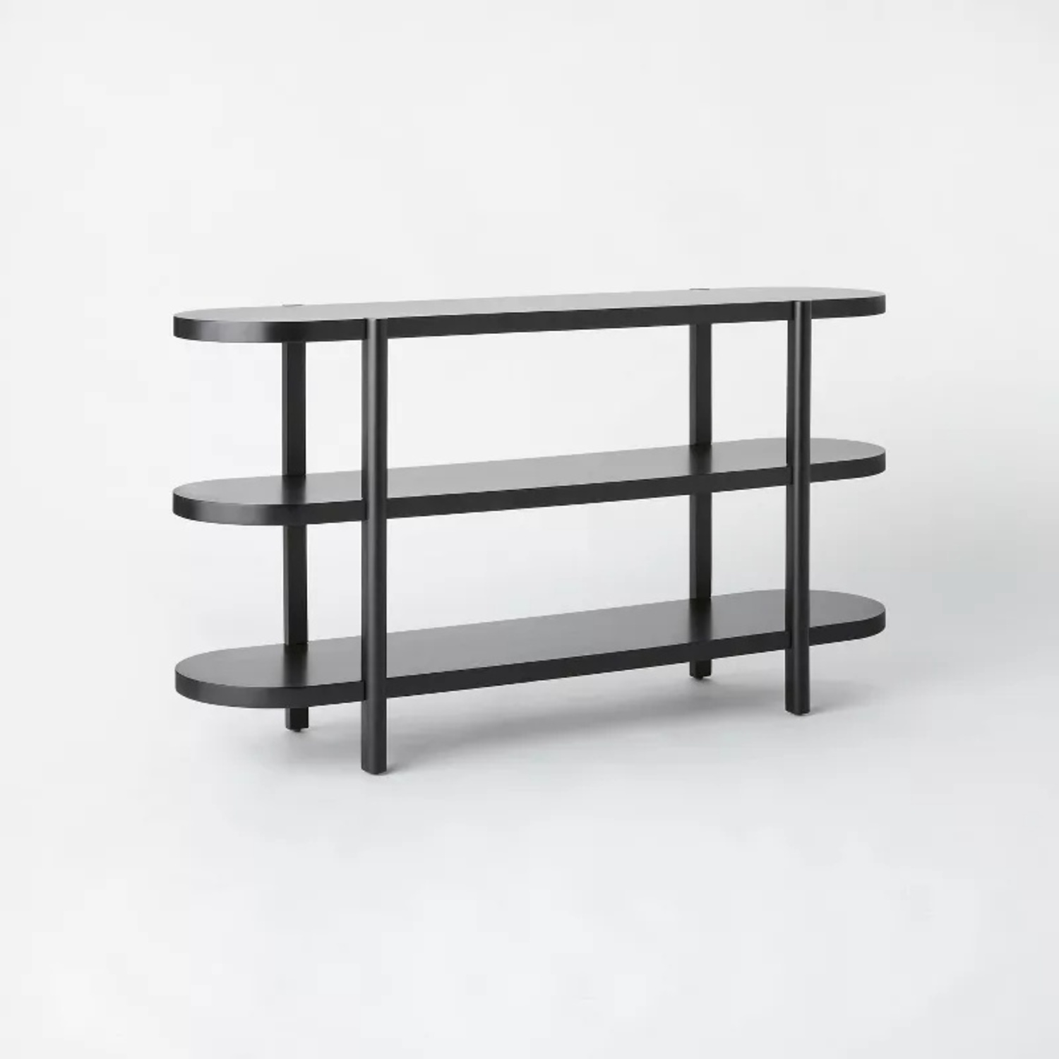 3 Shelf Studio McGee Black Wood Bookcase - image-4