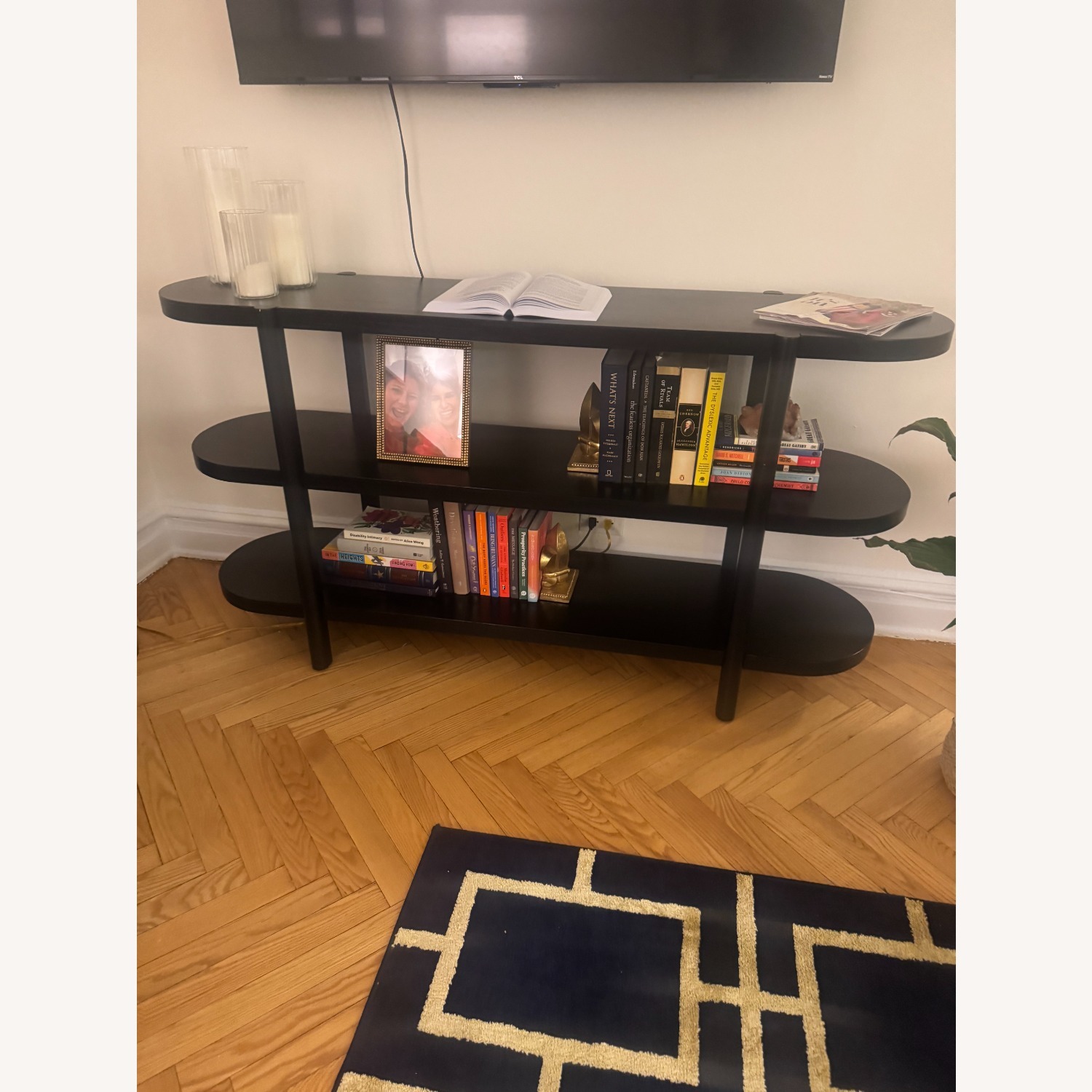 3 Shelf Studio McGee Black Wood Bookcase - image-3