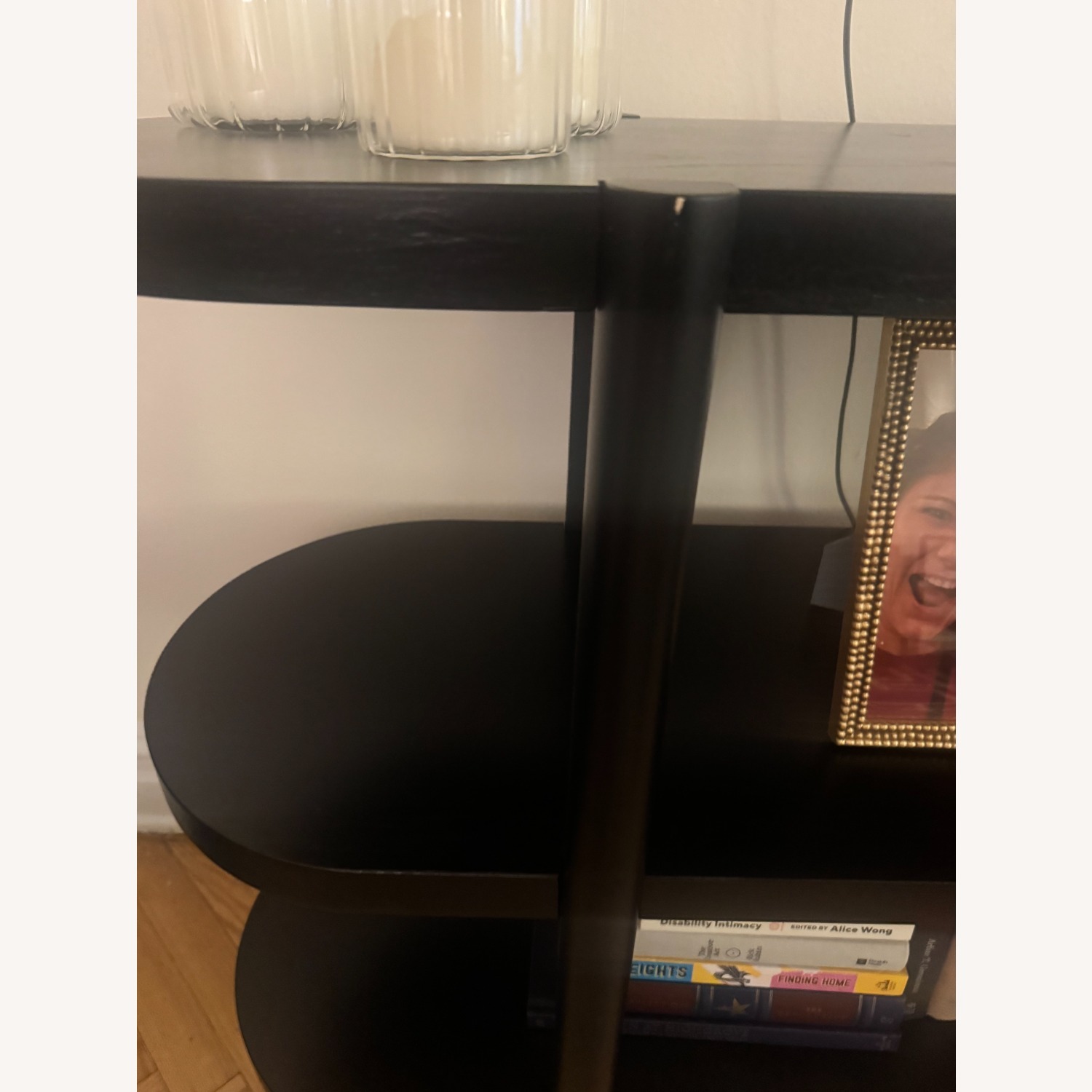 3 Shelf Studio McGee Black Wood Bookcase - image-2