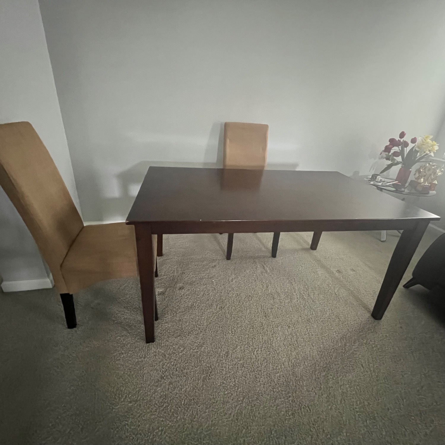 Brown Table With Tan Chairs - image-2