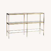 Pottery Barn Leona Console Table in Brass