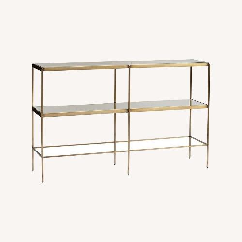 Used Pottery Barn Leona Console Table in Brass for sale on AptDeco
