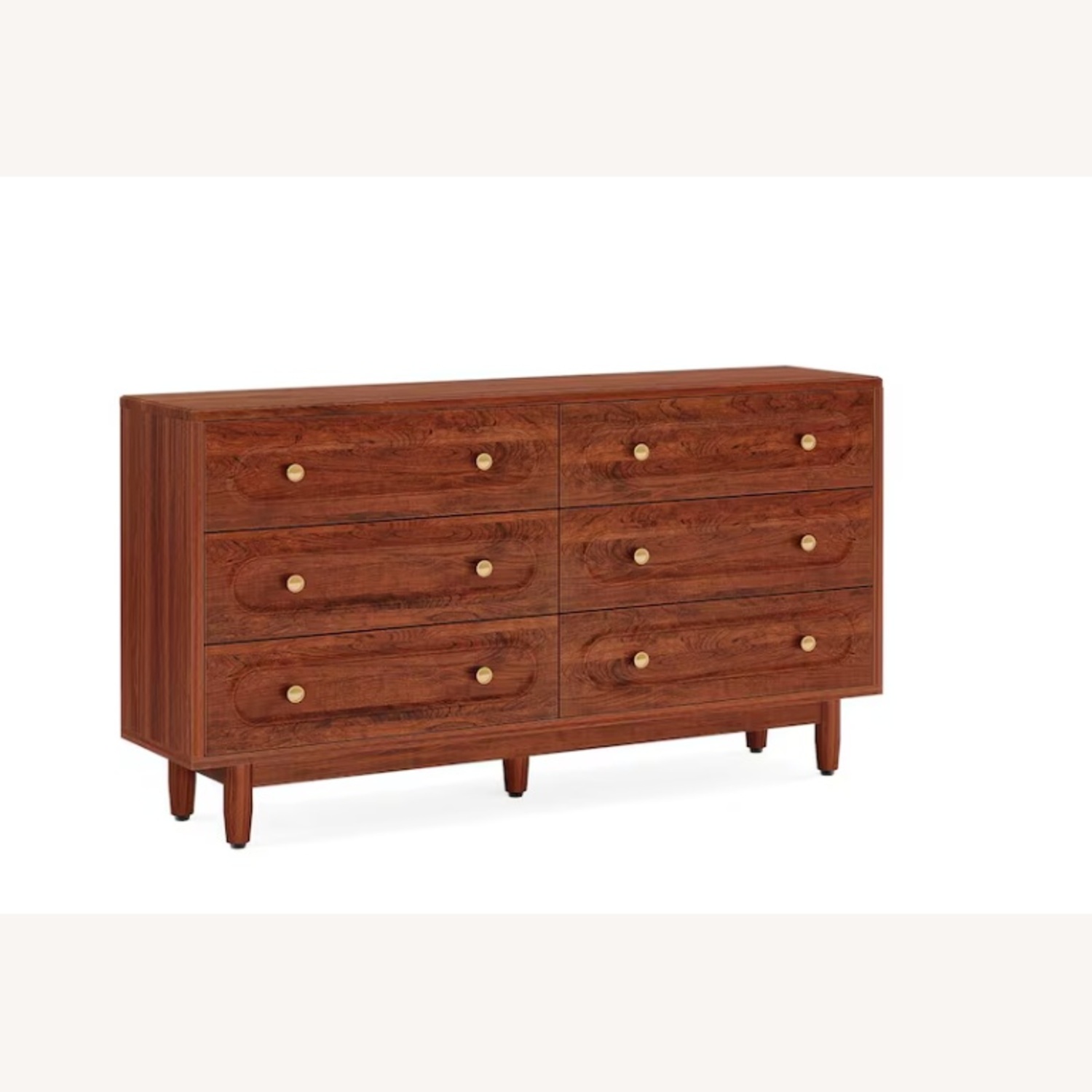 Dark Brown Dresser With Gold Knobs - image-5