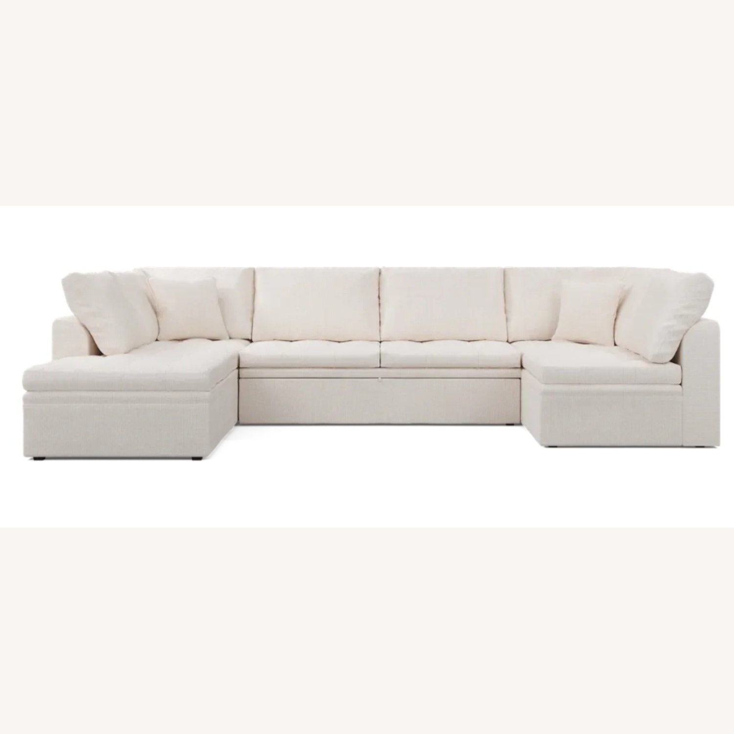 White Pullout Sofa - image-4