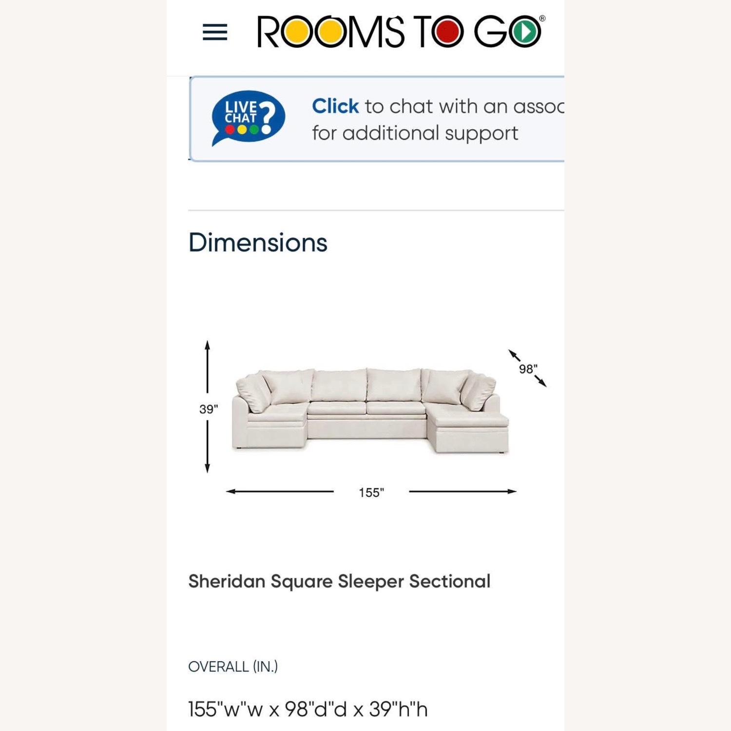 White Pullout Sofa - image-2