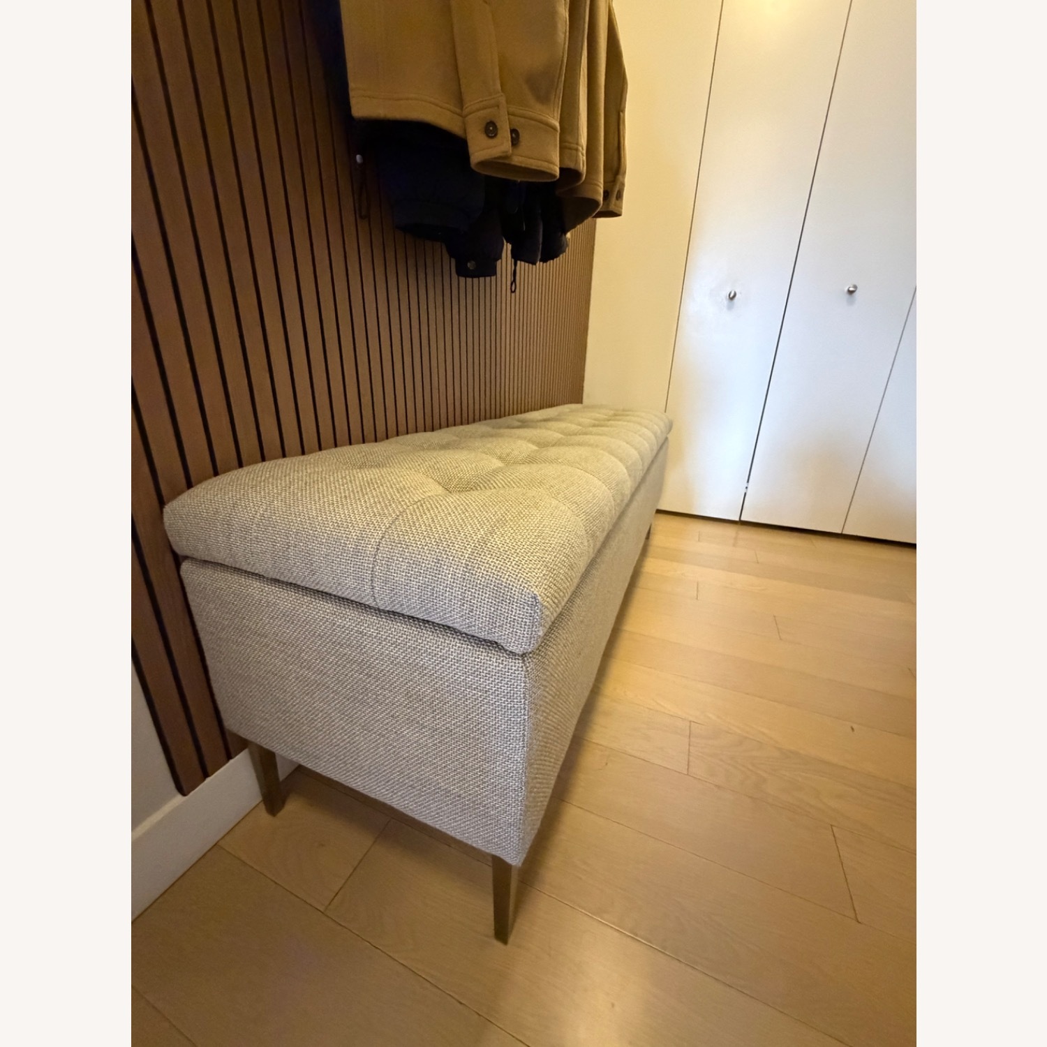 Pottery Barn Anya Tufted Upholstered Storage Bench - image-2
