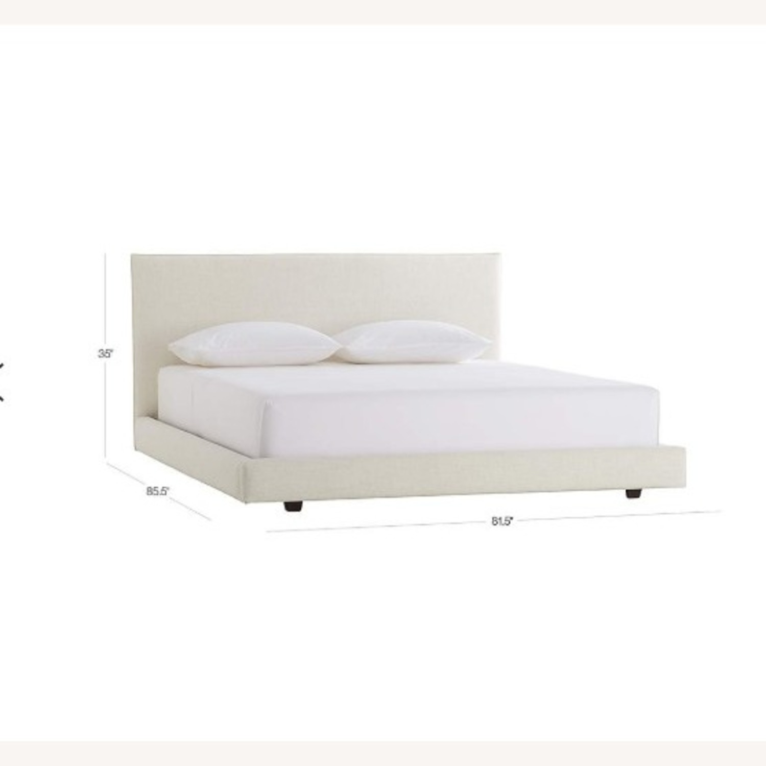 CB2 Facade White Fabric King Bed - image-4