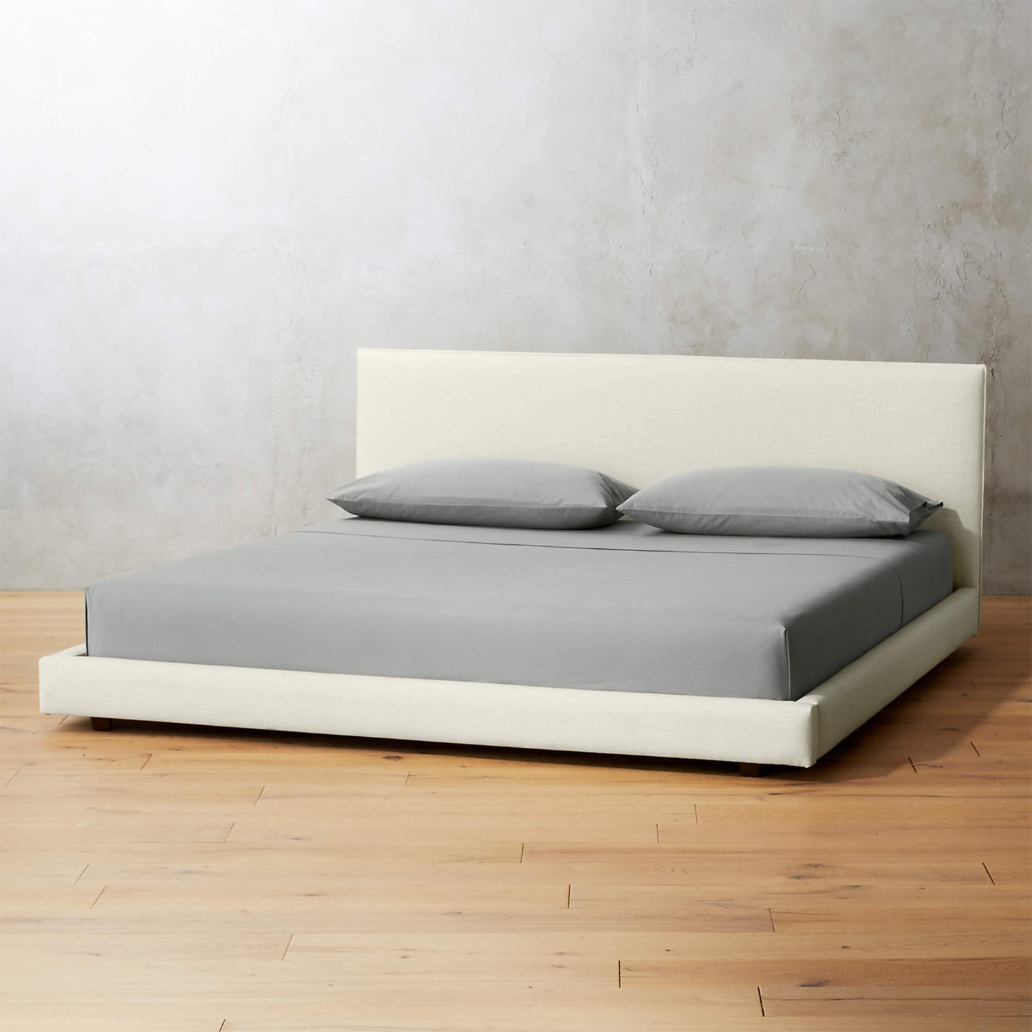 CB2 Facade White Fabric King Bed - image-5