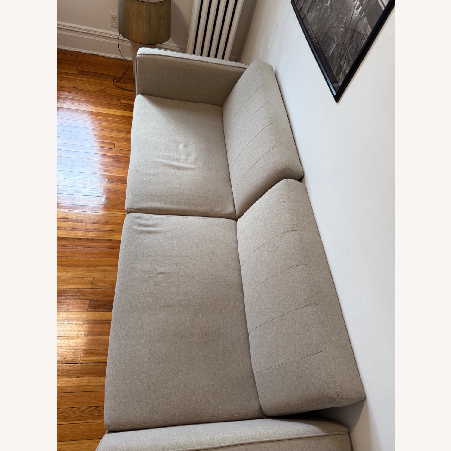 Light Gray Fabric 3+ Seater Sofa - image-2