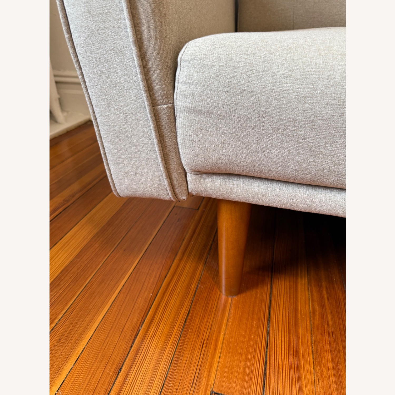 Light Gray Fabric 3+ Seater Sofa - image-3