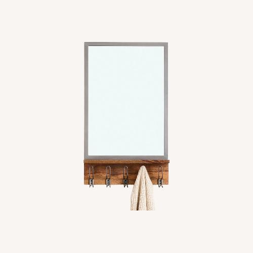 Used West Elm Dark Gray Metal Wall Mirror for sale on AptDeco