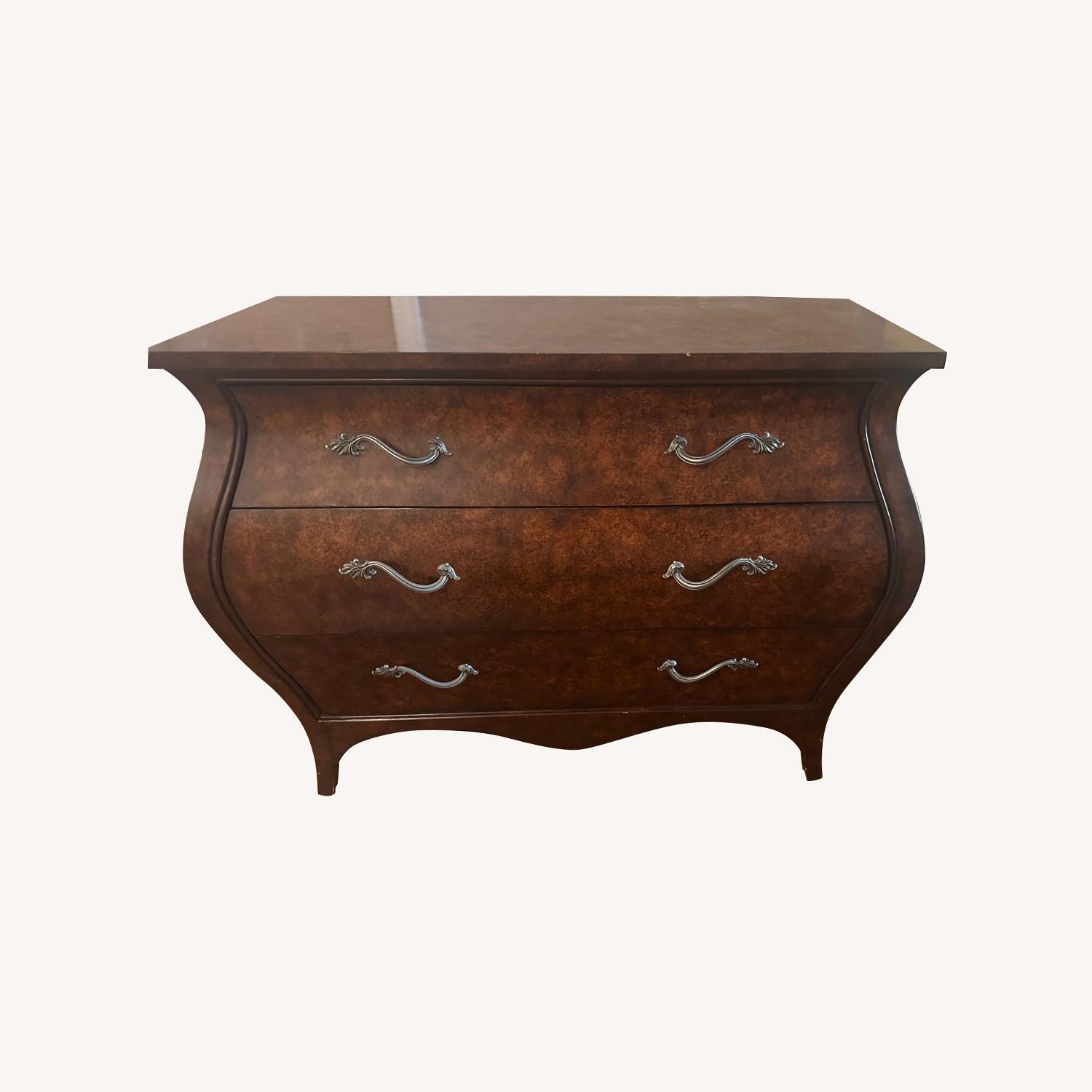 Ethan Allen Dark Brown Wood Dresser - image-0