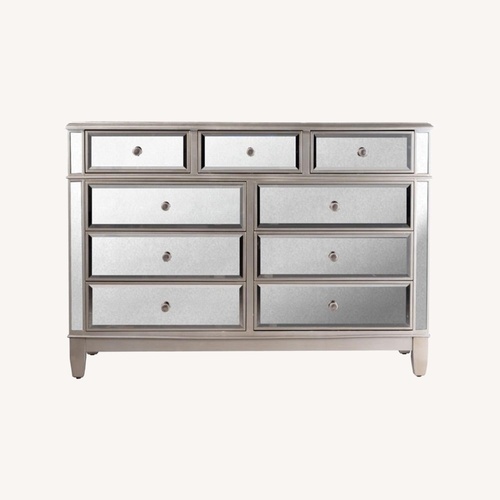 Used Pier 1 Imports Hayworth Mirrored Antique 9 Drawer Dresser for sale on AptDeco