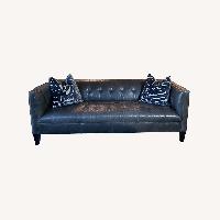 Mitchell Gold + Bob Williams Gray Leather Sofa