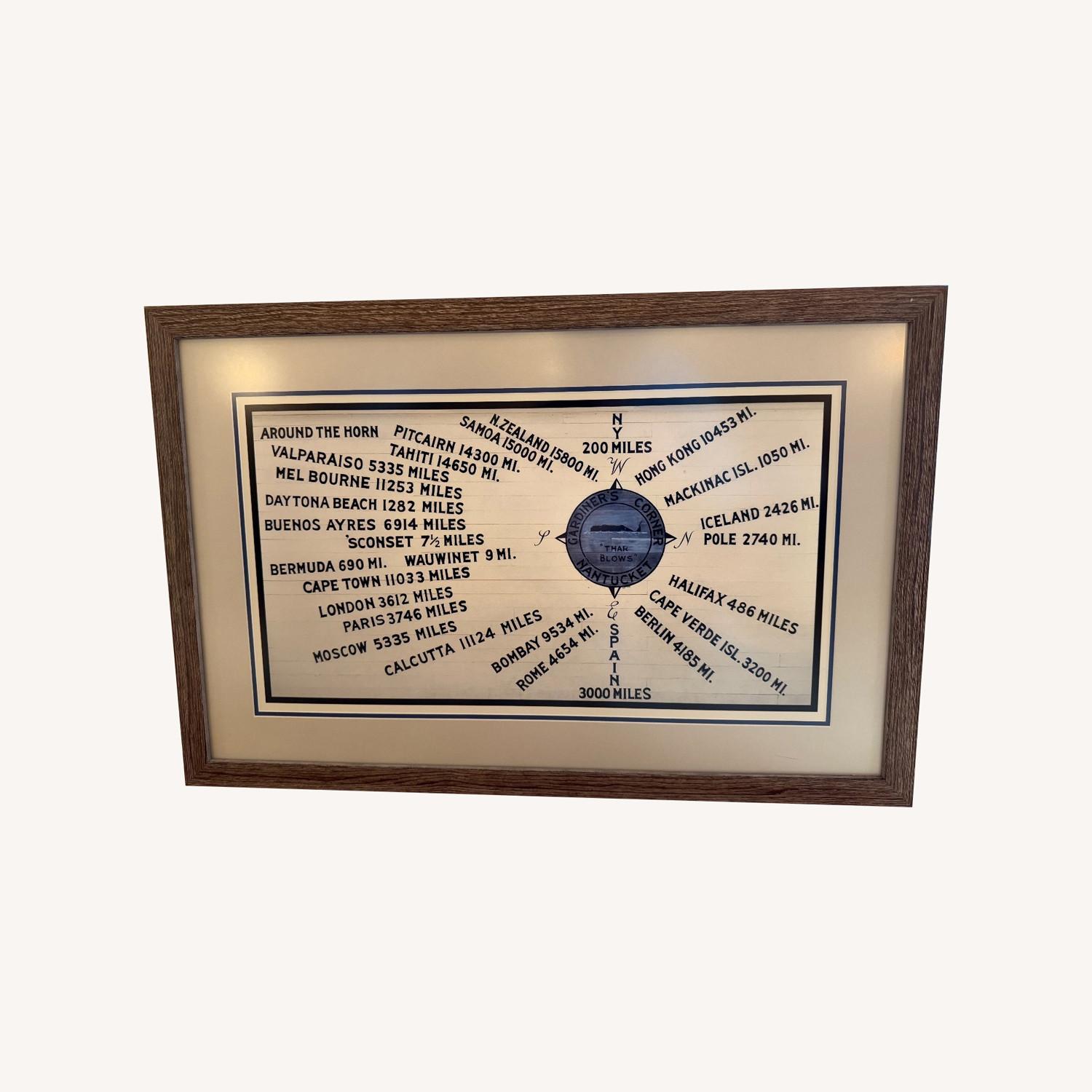 Nantucket - Framed Compass Rose - image-0