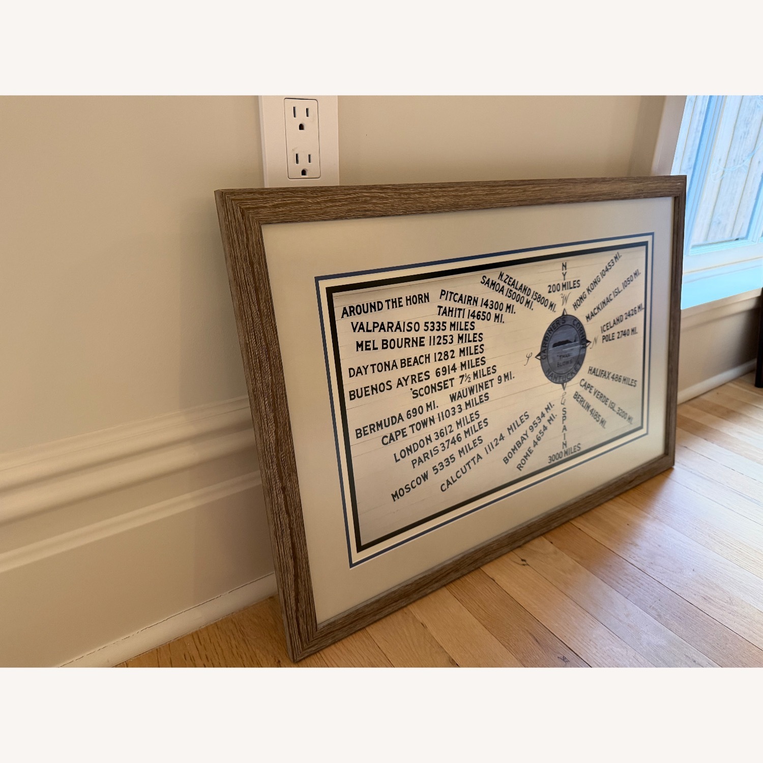 Nantucket - Framed Compass Rose - image-3