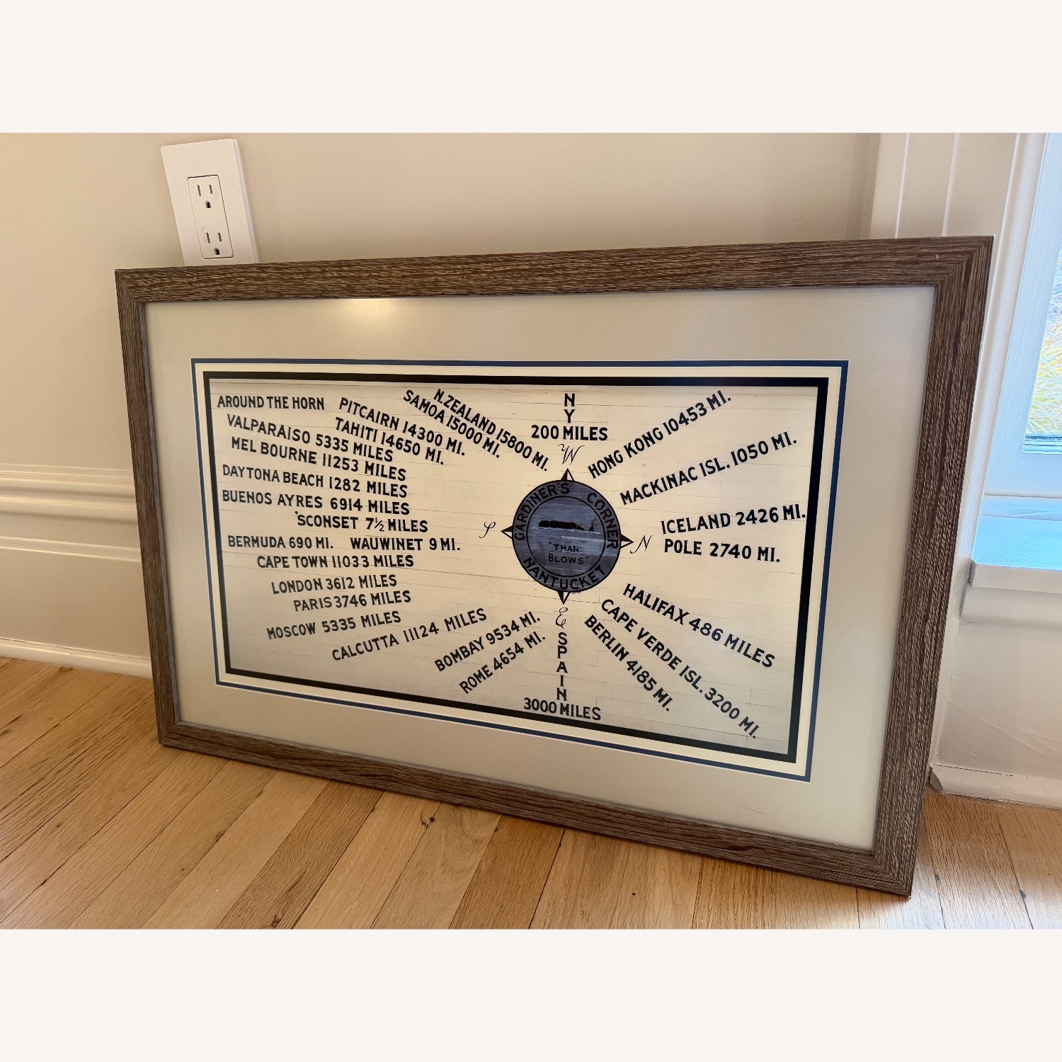 Nantucket - Framed Compass Rose - image-2