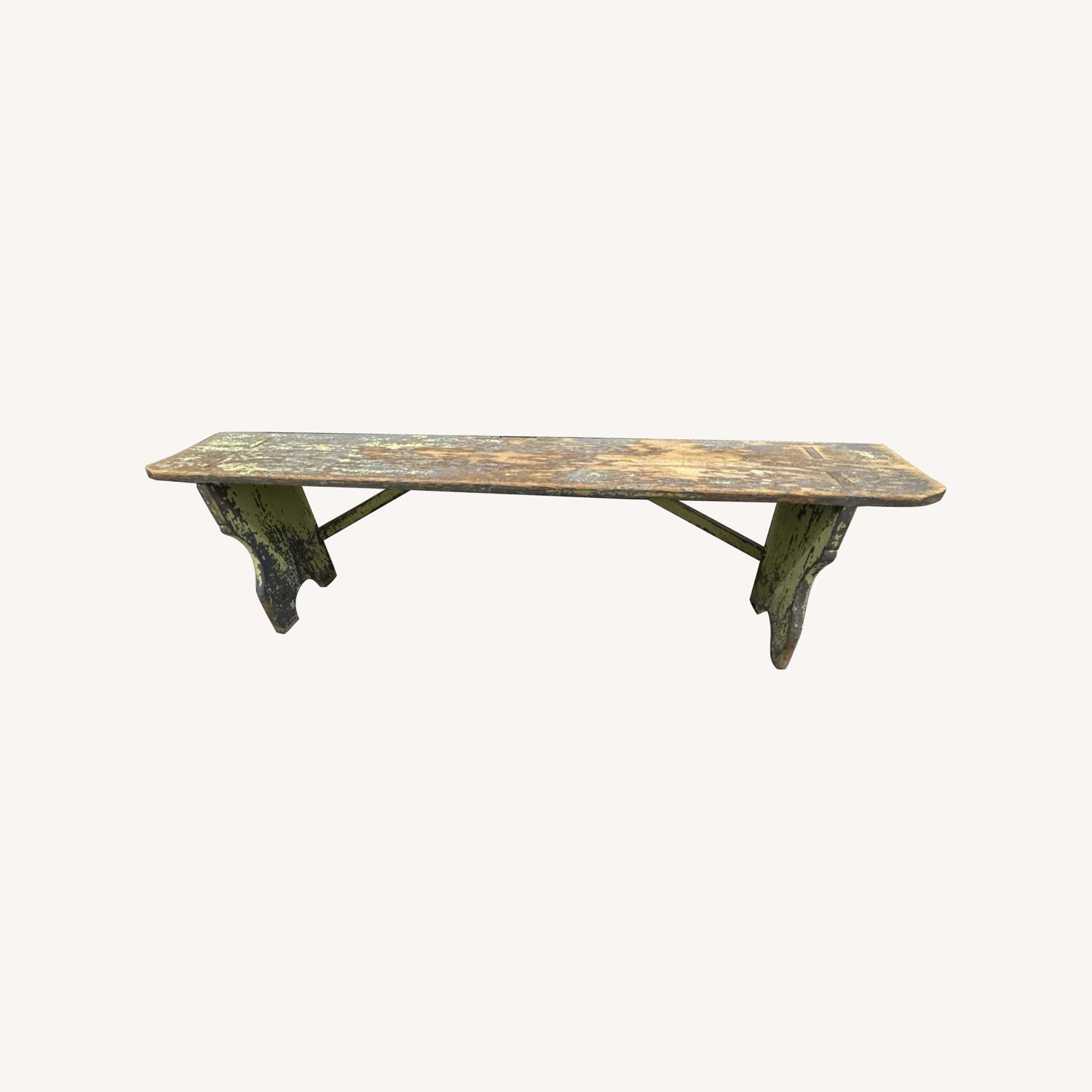 Early American Painted Bench - image-0