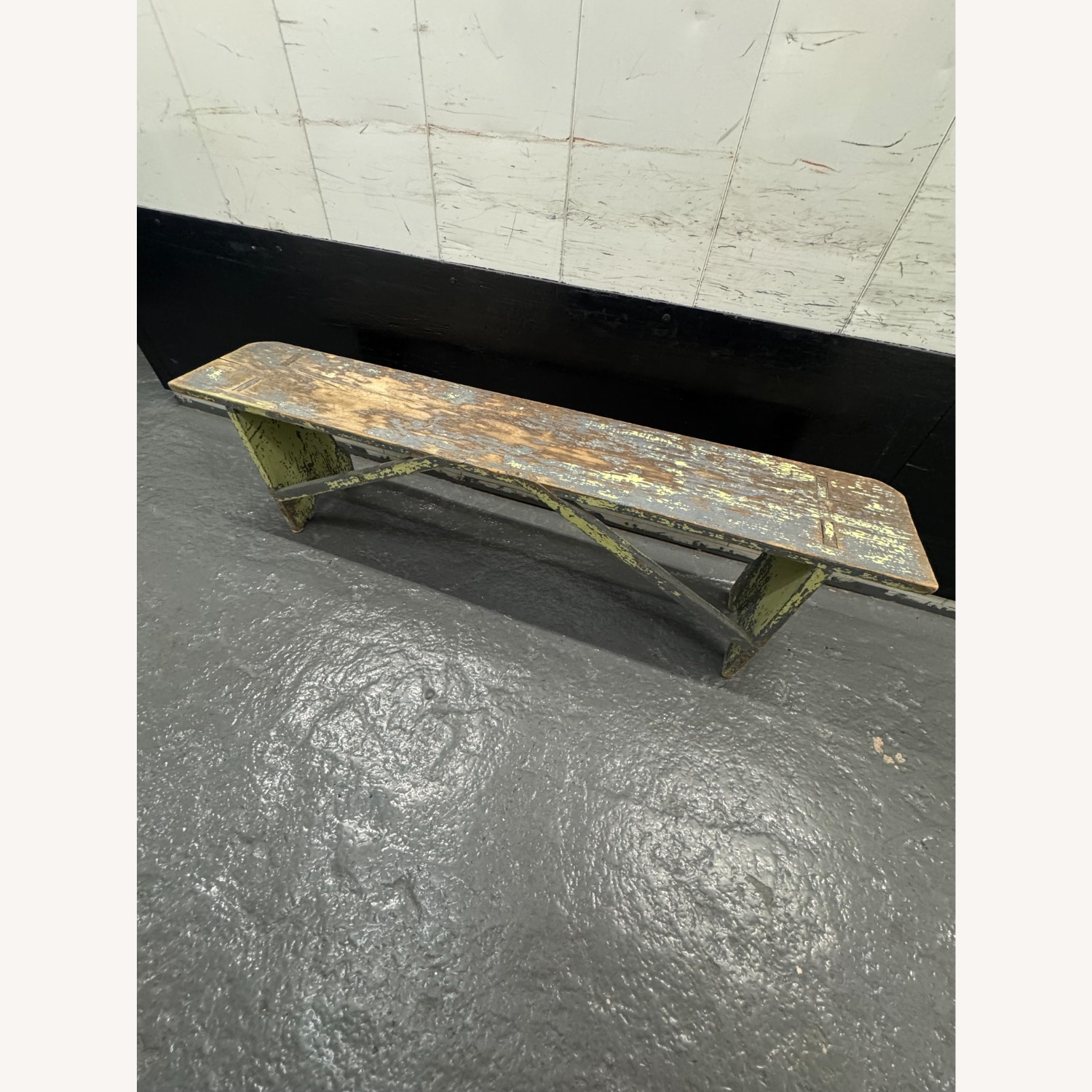 Early American Painted Bench - image-1