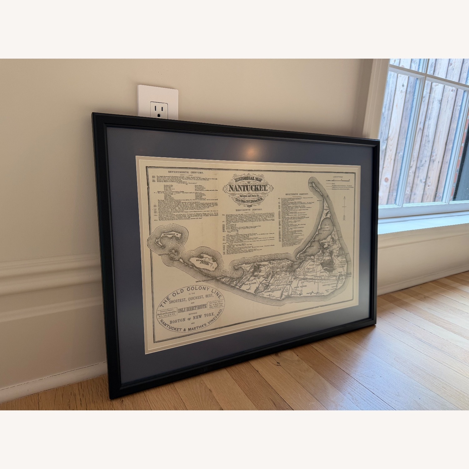 Nantucket - Framed Historical Map (Print) - image-2