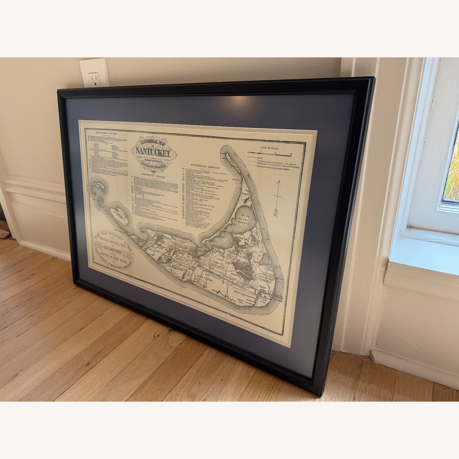 Nantucket - Framed Historical Map (Print) - image-3