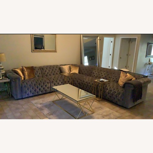 Used Westminster Dark Gray Fabric 3+ Piece Sectional for sale on AptDeco