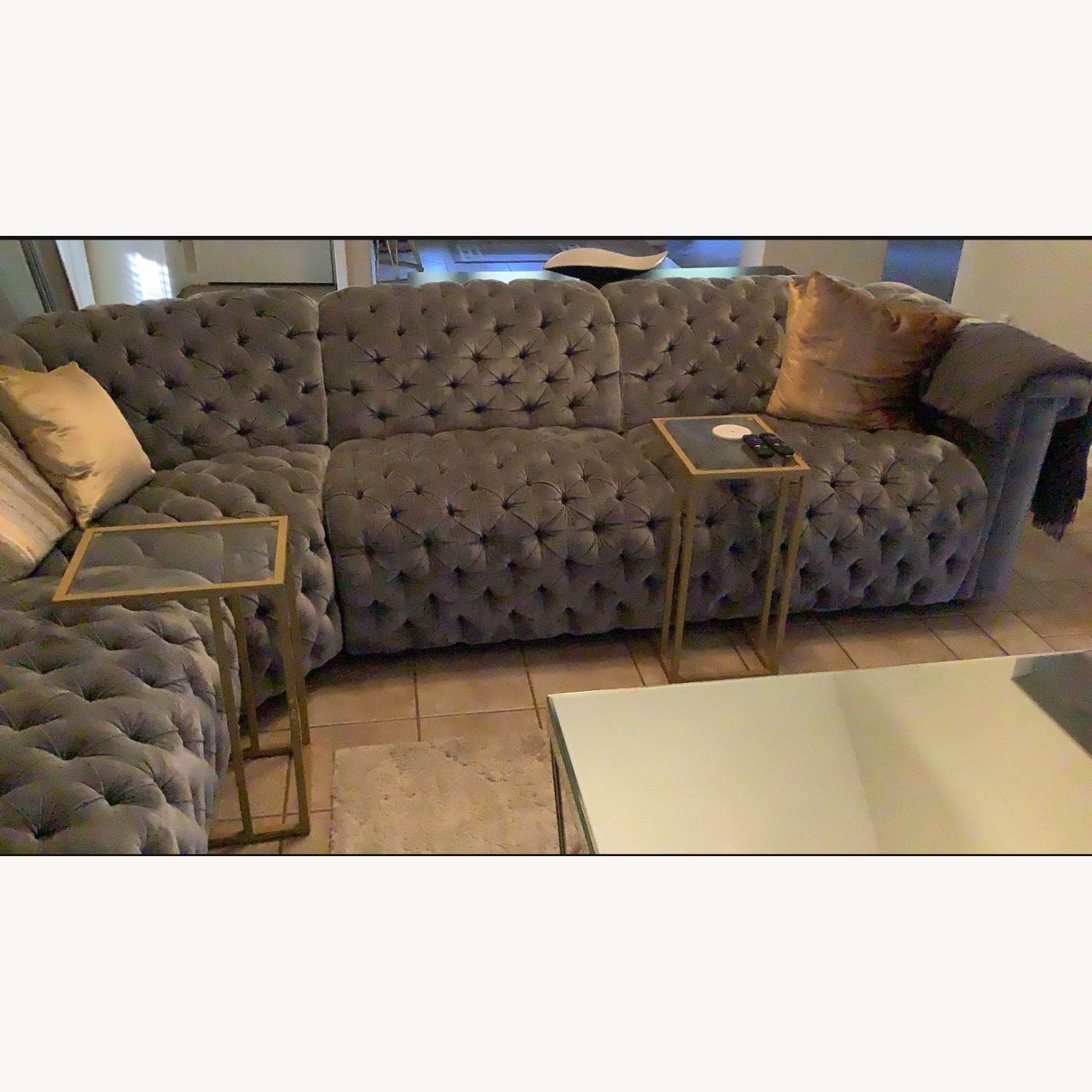 Westminster Dark Gray Fabric 3+ Piece Sectional - image-4