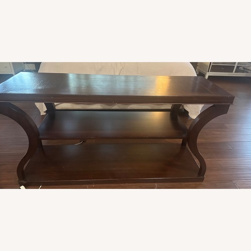 Used Ethan Allen Dark Brown Sideboard for sale on AptDeco