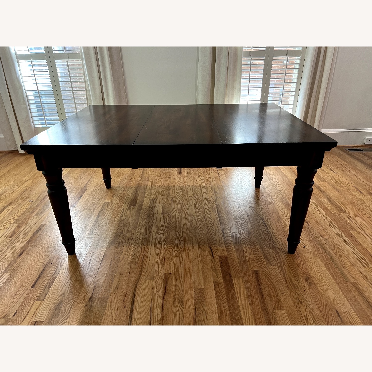 World Market Dark Brown Wood Dining Table - image-4