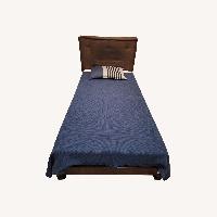 Pottery Barn Teen Dark Brown Wood Twin Bed
