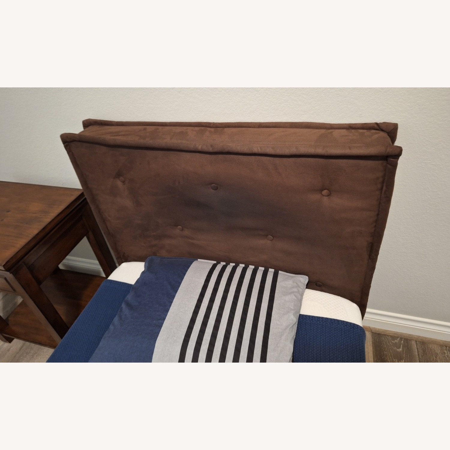 Pottery Barn Teen Dark Brown Wood Twin Bed - image-4