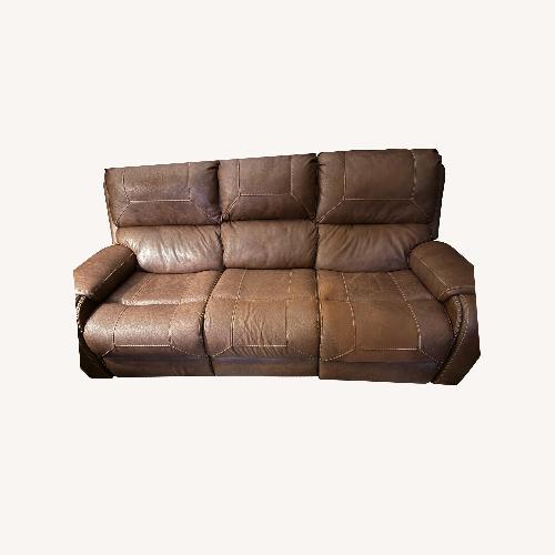 Used Dark Brown Leather 3+ Seater Sofa for sale on AptDeco
